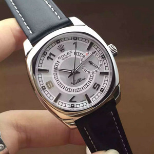 Rolex Cellini series 3 digits calendar hand display Swiss automatic mechanical, dense and transparent, leather belt men's watch