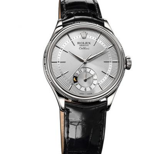 Rolex Cellini 50529 mechanisch herenhorloge met witte plaat. .
