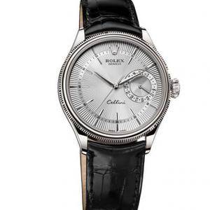 VF Rolex Cellini series 50519-0006 belt men's mechanical watch (white plate)