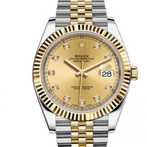 Een op een replica Rolex High Imitatie Datejust 116233 Champagne Plate Diamond Watch