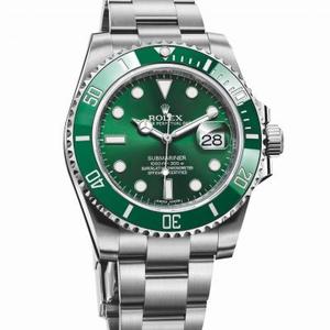 N Factory V8-versie Rolex Submariner-serie Green Water Ghost-kalender duikhorloge, de hoogste versie van het top replica horloge 904.