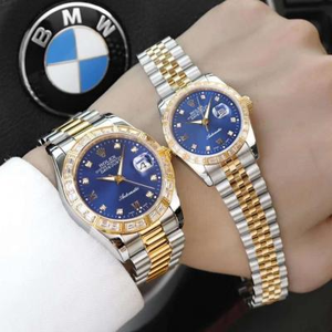 Rolex Datejust Paar Watch Blue Face Type Mannelijke en Vrouwelijke Mechanische Pair Horloge (Unit Prijs)