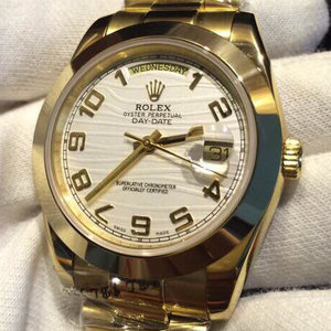 Rolex gouden horloge 1: 1 top matching, alle gouden Yuanrui-machines
