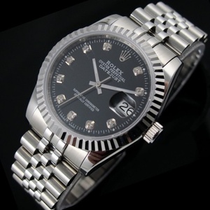 Zwitserse Rolex ROLEX316 massief stalen riem Volledig stalen automatische mechanische enkele kalender Oyster Perpetual-serie herenhorloge met zwarte wijzerplaat.