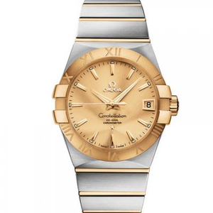 VS Factory replica Omega Constellation 123.20.38.21.08.001 gouden plaat heren mechanisch horloge.