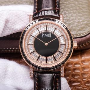 UU Piaget Extraordinary Treasures, Ultra-thin Full Diamond Collection, Men's Watch, Cowhide Strap, Automatic Mechanical Movement