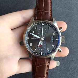 ZF Factory IWC Pilot Spitfire Chronograph Mechanical Watch, echte open mal (stalen band plus 200)