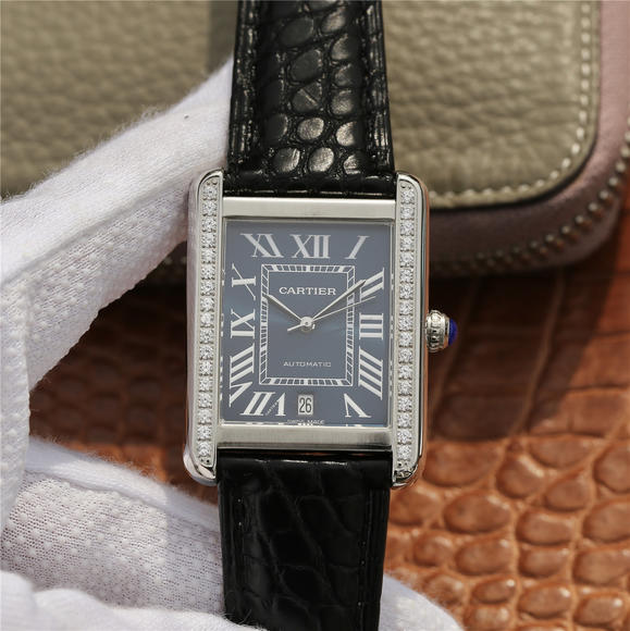 Cartier tank serie W5200027 horloge maat 31x41mm heren riem mechanisch horloge - Klik op de afbeelding om het venster te sluiten