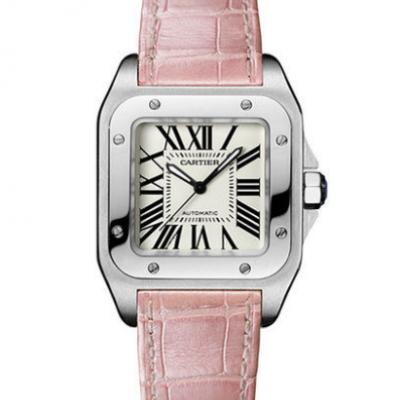 v6 Cartier Santos W20126X8 dames automatisch mechanisch horloge - Klik op de afbeelding om het venster te sluiten