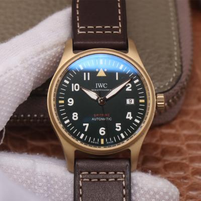 MKS IWC Spitfire Bronze Watch Shocks 39mmx10.5mm Belt Watch Automatisch mechanisch uurwerk herenhorloge - Klik op de afbeelding om het venster te sluiten