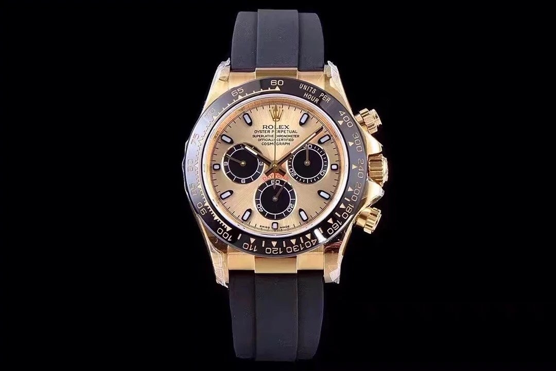 2017 Barcelona new Rolex Cosmograph Daytona series Rose gold style automatic mechanical men's watch produced by JH factory - Klik op de afbeelding om het venster te sluiten