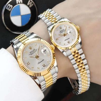 Rolex Datejust Paar Mechanische Horloge tussen gouden mannelijke en vrouwelijke paar mechanische horloge zonder diamanten (unit prijs) - Klik op de afbeelding om het venster te sluiten