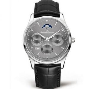 V9 replika Jaeger-LeCoultre Perpetual Calendar Master Series 130354J Gray Plate Mechanical Men's Watch.