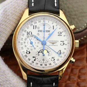 GS Longines Master Moon Phase L2.773.4.78.3 watch adopts Shanghai 7751 movement to change the original L.687 movement leather strap