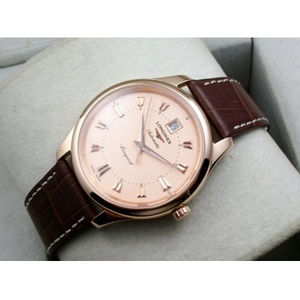 Swiss watch Longines Longines classic retro series leather strap rose gold case automatic mechanical men's watch men's watch
