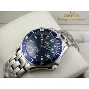 Omega Seamaster 007 series men's watch with 24-hour function all-steel steel band blue ceramic ring four-hand blue noodle top diamond scale men's watch