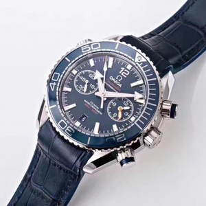 The new version of Omega Ocean Universe 600m Co-Axial Master Chronometer Chronograph Black Face OM Factory Produced Automatic Mechanical Chronograph Movement