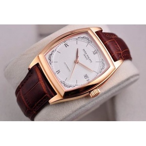 Patek Philippe three-hand automatic mechanical watch 18K rose gold barrel type men's watch