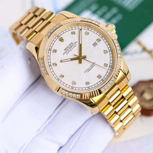 New Rolex Oyster Perpetual Series Couple Gold Face Watches