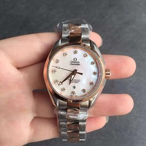 V6 Factory Omega Seamaster Series Fritillary Face Lady's Mechanical Watch 150M