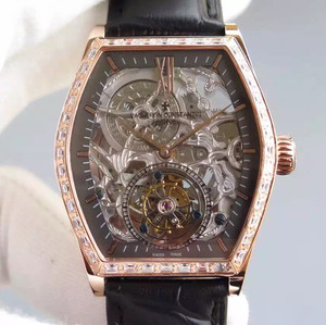 Vacheron Constantin (Malta series hollow tourbillon) style mechanical men's watch