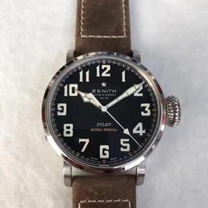 XF New Style: Zenith Retro Fly Unique and elegant new timepiece Oily frosted strap Men's watch