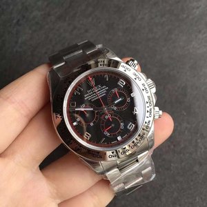 Rolex Daytona V6 Version N Factory Black Surface Red Ring 316 Stainless Steel Sapphire Mirror