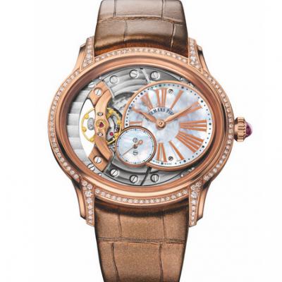 V9 Factory Audemars Piguet Millennium Series 15350 Diamond Edition Mechanical Watch - Trykk på bildet for å lukke