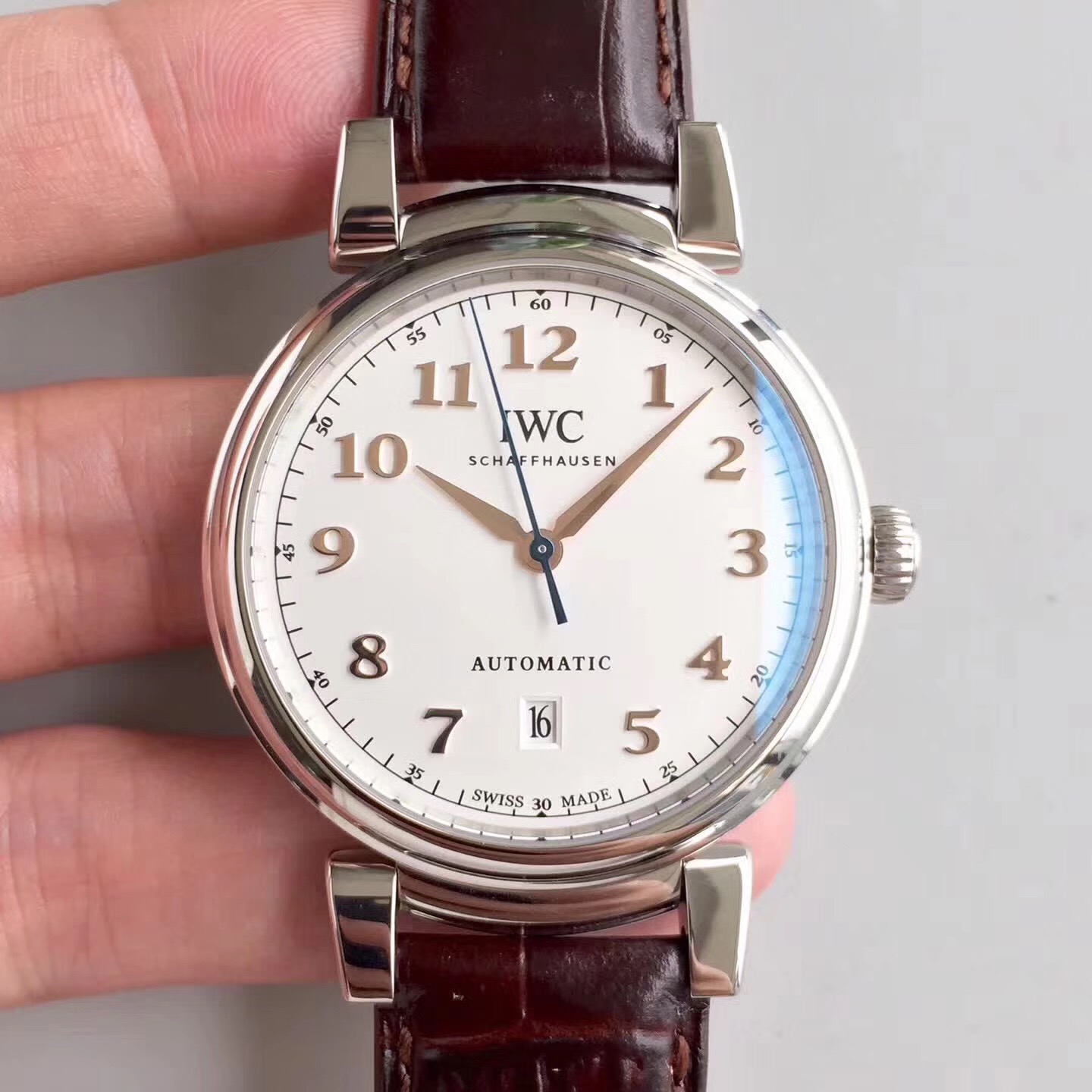Re-engraved IW356601 Men's Mechanical Watch of IWC Da Vinci Series New Products - Trykk på bildet for å lukke