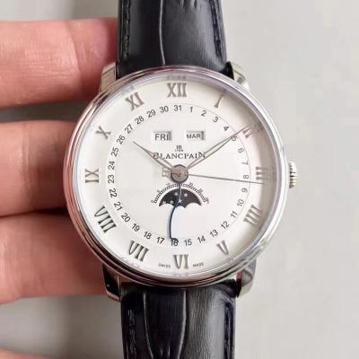 Year-end Juxian JB Blancpain Classic Series 6654-1127-55B Automatic Mechanical Movement Men's Watch Belt Watch - Trykk på bildet for å lukke
