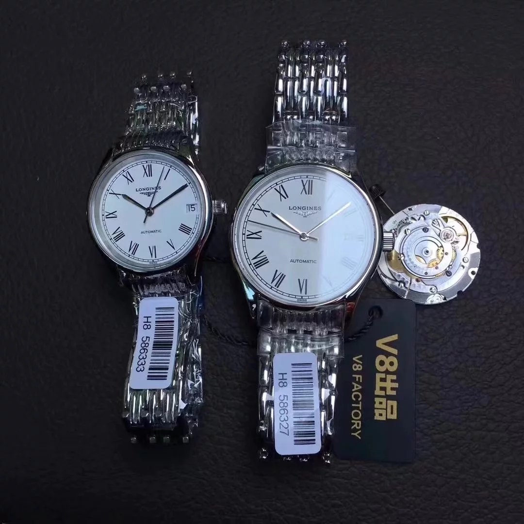 V8 Factory Longines Luya Series Automatic Mechanical Couple Pair Watch (Unit Price) - Trykk på bildet for å lukke