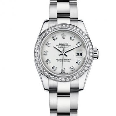 Imitation Rolex Women's Datejust 179384 Women's Mechanical Watch, Diamond-studded Original Edition - Trykk på bildet for å lukke