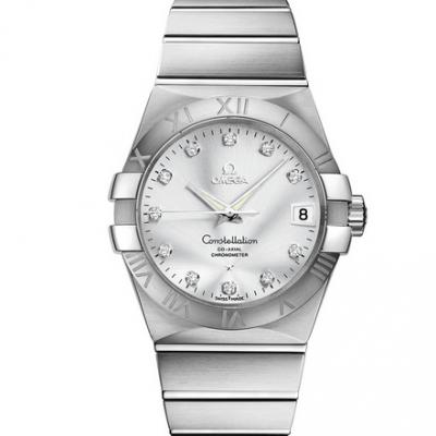 VS Factory gjeninnført Omega Constellation 123.10.38.21.52.001 White Plate Diamond Mechanical Watch. - Trykk på bildet for å lukke