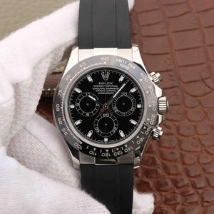 AR fábrica Rolex Daytona série masculina relógio cronógrafo mecânico 904L aço versão mais alta.