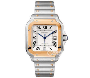 Novo Caso Santos (tamanho médio feminino) Da BV Cartier: 316 material dial 18k relógio de ouro rosa