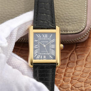 Cartier tank série W5200027 relógio tamanho 31x41mm relógio mecânico de cinto masculino