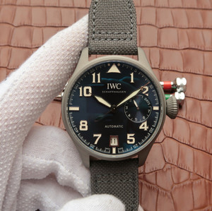 IWC IW500909 Relógio de homem mecânico de edição limitada de cerâmica de titânio Dafei às 3 horas com visor de energia cinética real.
