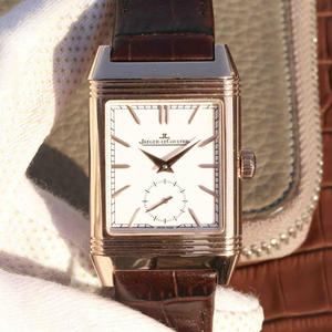 Alta imitação Jaeger LeCoultre Reverso relógio rosa ouro de duas mãos relógio mecânico semi-neutro de duas mãos
