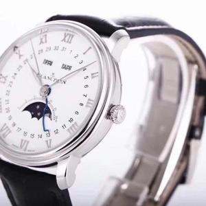 om novo produto Blancpain série clássica 6654 lua fase exibir o relógio versão mais alta no mercado auto-fabricado 6654 movimento relógio masculino de função completa