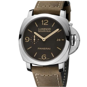 XF Panerai PAM608 watch AISI316L caixa de aço inoxidável com alça de pele de bezerro importada italiana