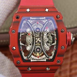 Réplica superior Richard Mille RM53-01 relógio mecânico masculino fibra de carbono high-end