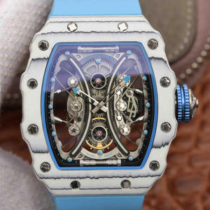 A réplica topo de linha do relógio mecânico automático masculino Richard Mille RM53-01 de fibra de carbono de alta qualidade.