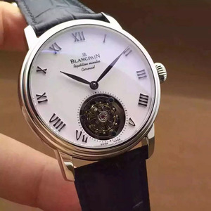 Uma a uma imitação de precisão Blancpain Tourbillon Brasus série cinétulo manual moda simples cinto relógio masculino