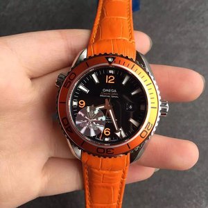 V6 Fábrica Omega Ocean Universe Série Ladies Mechanical Watch Orange Ring