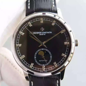Vacheron Constantin heritage 81180 ultra-thin moon phase series relógio mecânico masculino