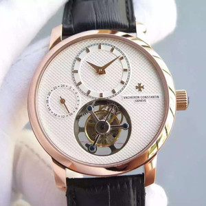 A principal série real de Vacheron Constantin, exibição 24 horas à esquerda, relógio mecânico masculino