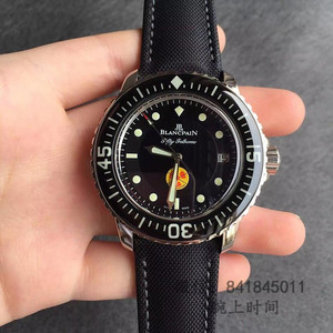 N Factory Blancpain Fifty Hunts Limited Edition Super Luminous Domed Sapphire Crystal Bezel