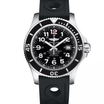 N Factory Breitling A17392D Super Ocean II Series Relógio mecânico masculino preto.  Clique na imagem para fechar
