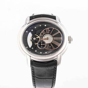V9 Audemars Piguet Millennium Series 15350 из белого золота и бриллиантовых мужских часов, кожаный ремешок Автоматические механические мужские часы