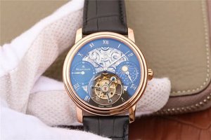 Заводские часы BM Blancpain master series 00235-3631-55B с гравировкой из розового золота с турбийоном и платиной.